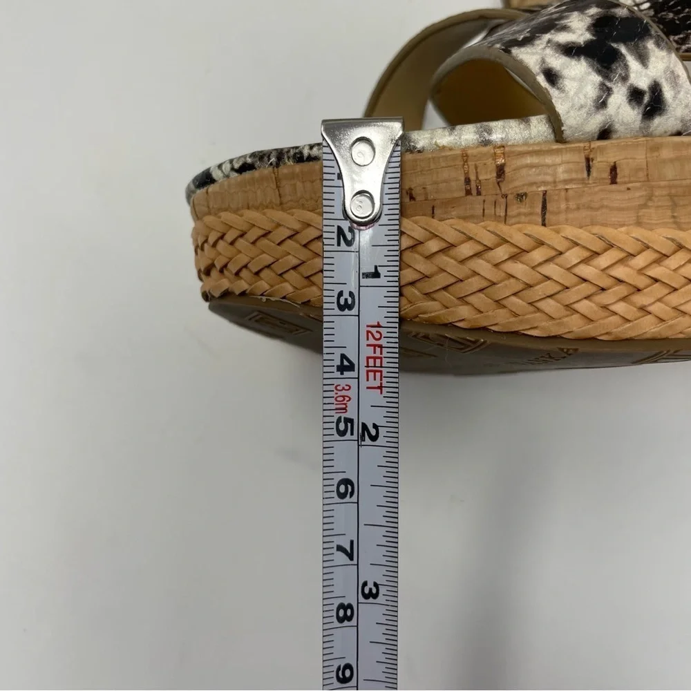 Ivanka Trump | Faux Snake Skin Open Toe Wedge Womens Size